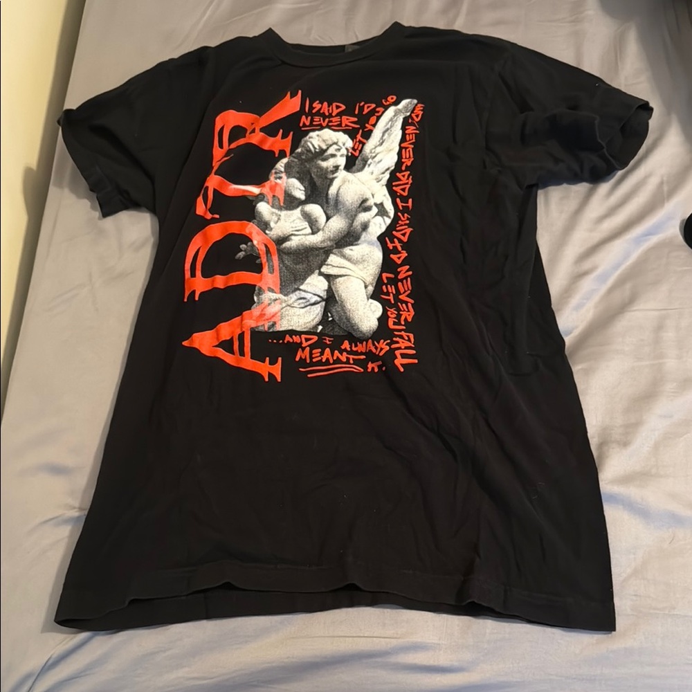 Tultex Black Tee with Orange Graphic